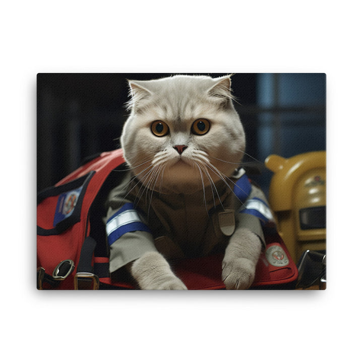 Scottish Fold Paramedic Canvas - PosterfyAI.com