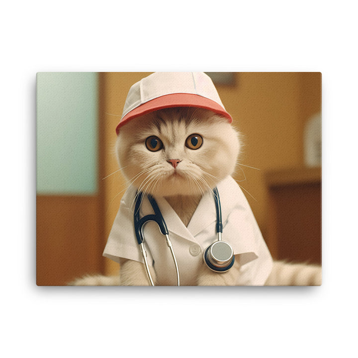 Scottish Fold Nurse Canvas - PosterfyAI.com