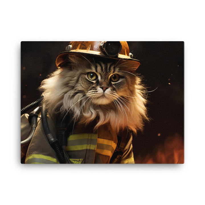 Persian Firefighter Canvas - PosterfyAI.com