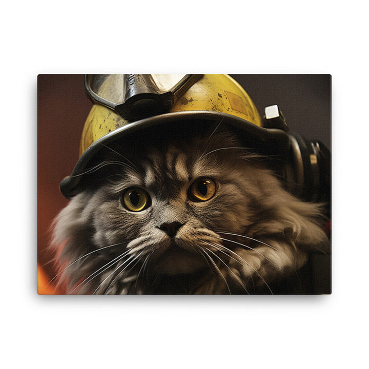 Persian Firefighter Canvas - PosterfyAI.com