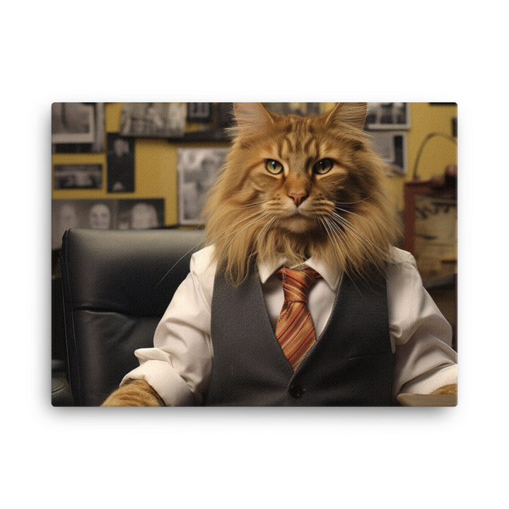Maine Coon Sales Consultant Canvas - PosterfyAI.com