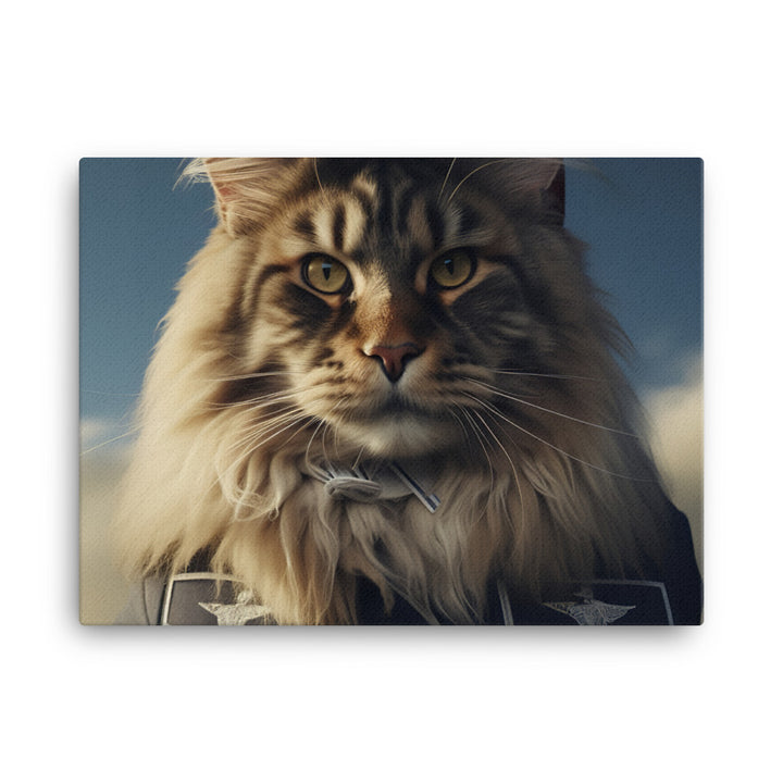 Maine Coon Mail Carrier Canvas - PosterfyAI.com