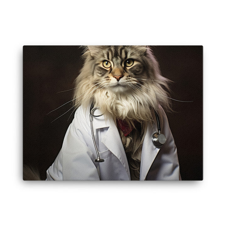 Maine Coon Doctor Canvas - PosterfyAI.com