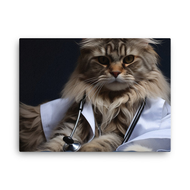 Maine Coon Doctor Canvas - PosterfyAI.com