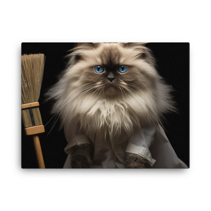 Himalayan Janitor Canvas - PosterfyAI.com