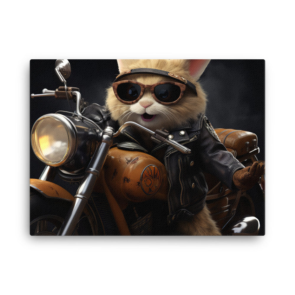 Lionhead Superbike Athlete Canvas - PosterfyAI.com