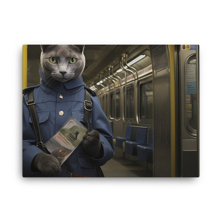 Russian Blue Transit Operator Canvas - PosterfyAI.com