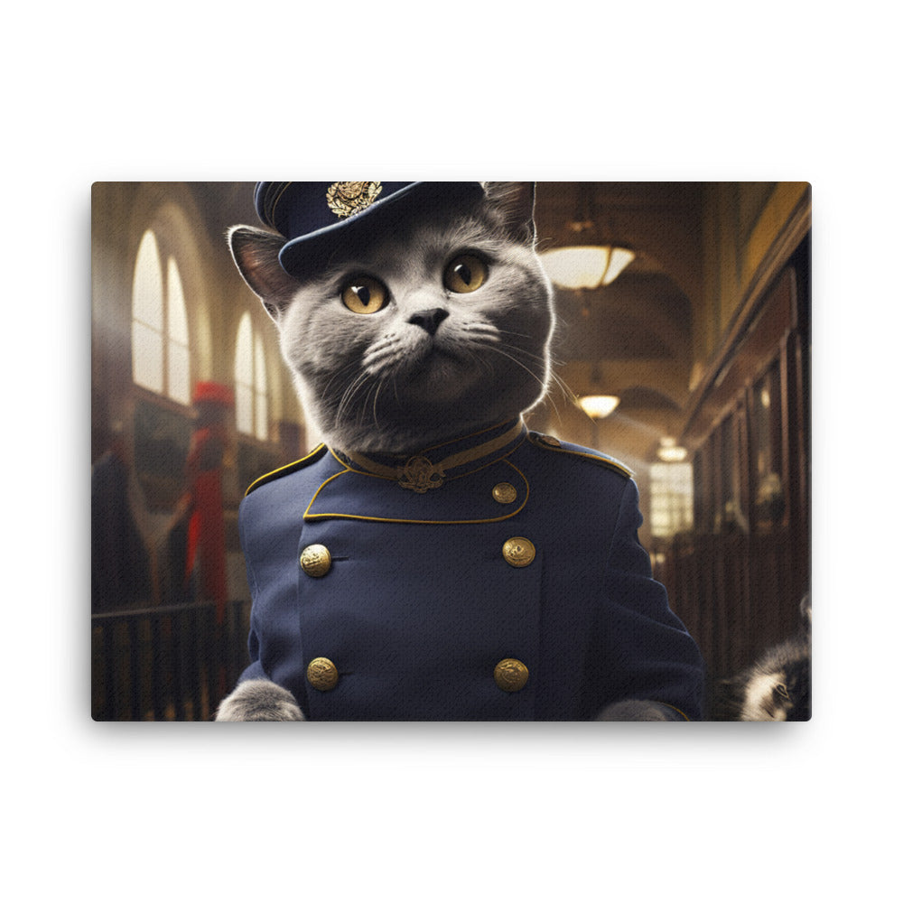 Russian Blue Transit Operator Canvas - PosterfyAI.com