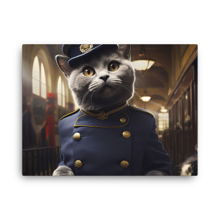 Russian Blue Transit Operator Canvas - PosterfyAI.com
