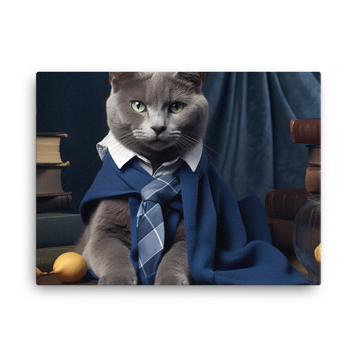 Russian Blue Student Canvas - PosterfyAI.com