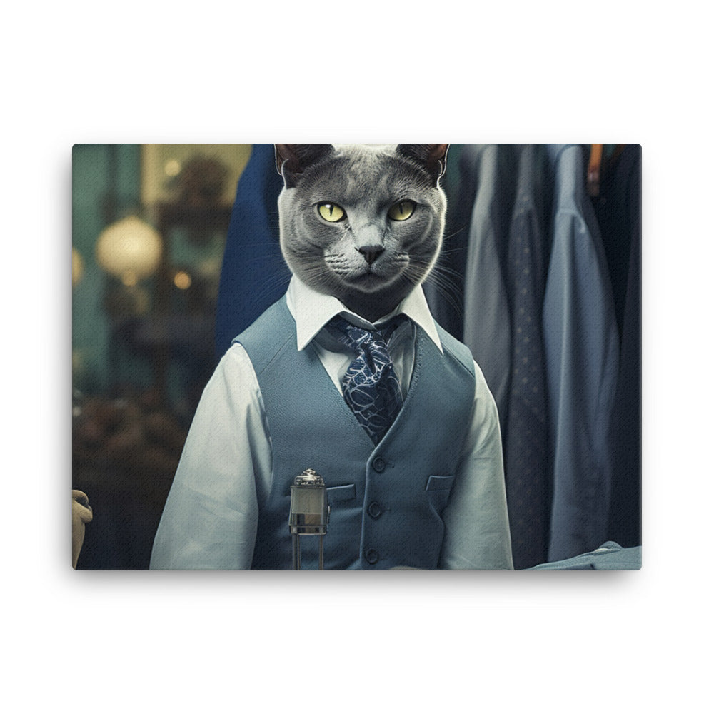 Russian Blue Sales Consultant Canvas - PosterfyAI.com
