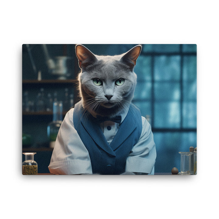 Russian Blue Pharmacist Canvas - PosterfyAI.com
