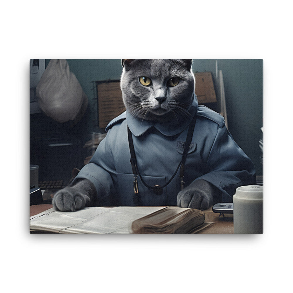 Russian Blue Doctor Canvas - PosterfyAI.com