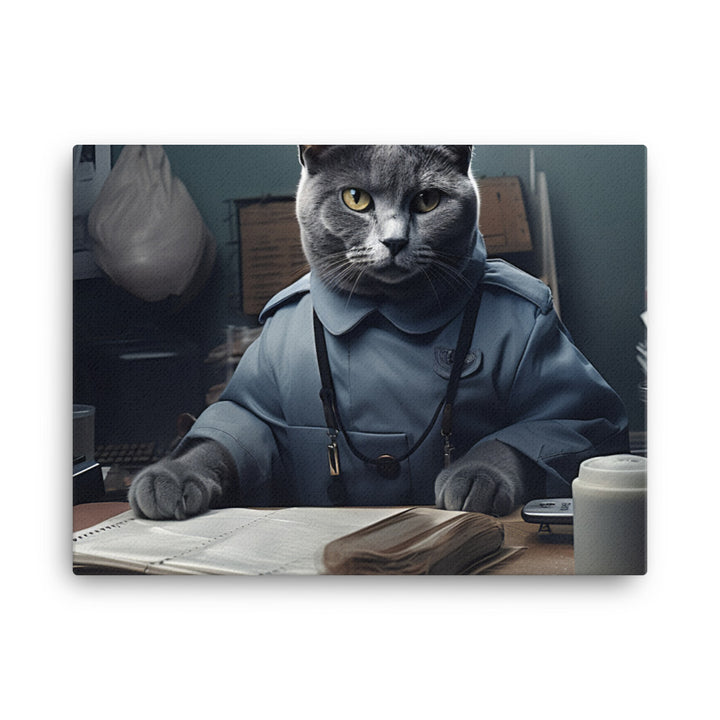 Russian Blue Doctor Canvas - PosterfyAI.com