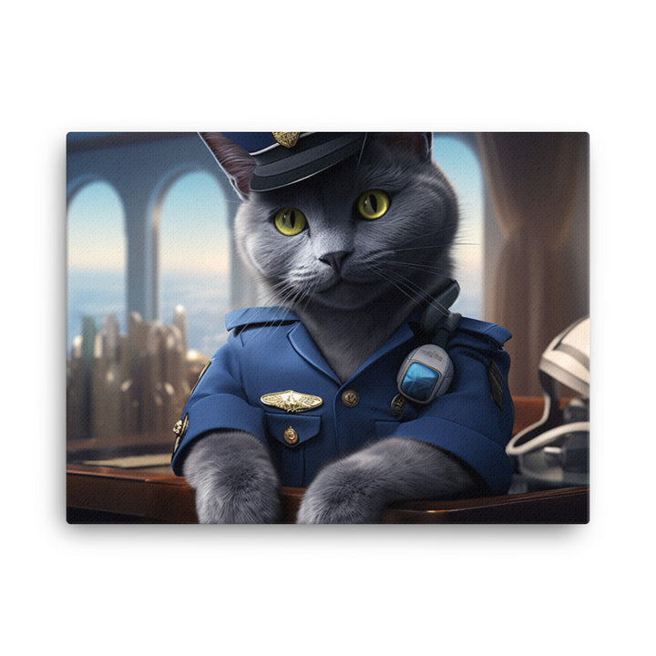 Russian Blue Cabin Crew Canvas - PosterfyAI.com