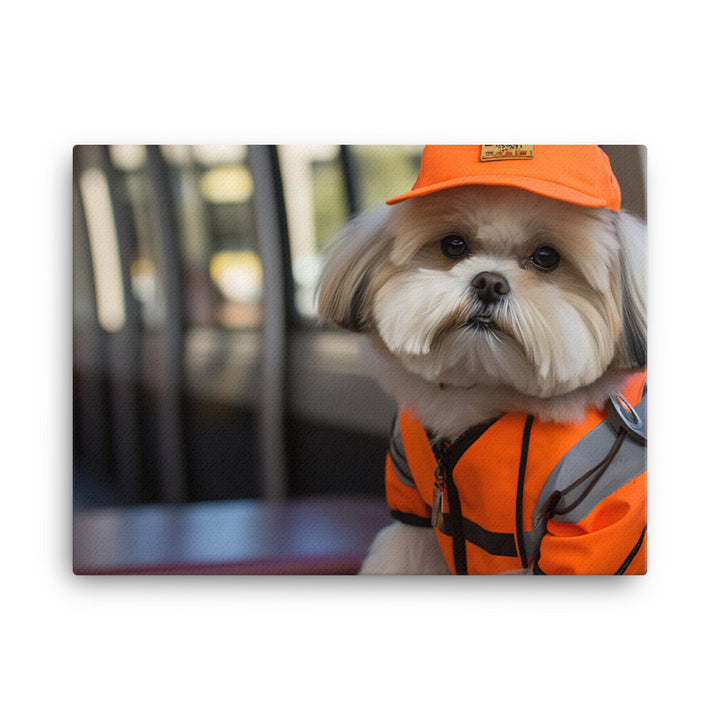 Lhasa Apso Transit Operator Canvas - PosterfyAI.com