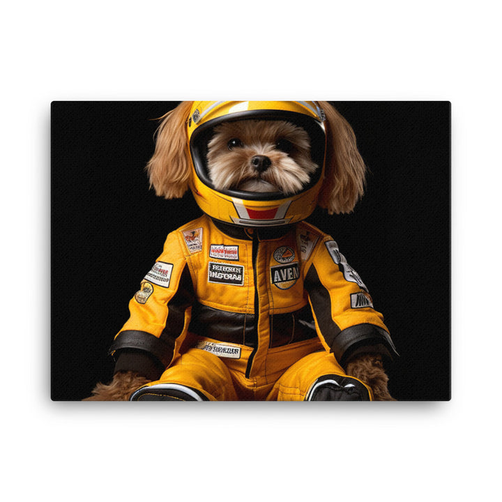 Lhasa Apso Superbike Athlete Canvas - PosterfyAI.com