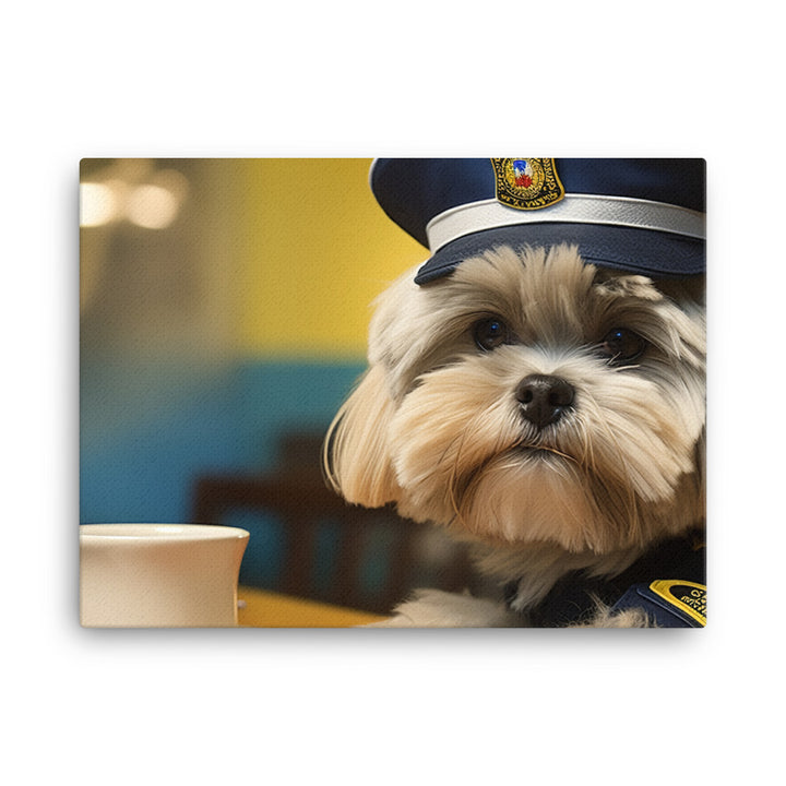 Lhasa Apso Security Officer Canvas - PosterfyAI.com
