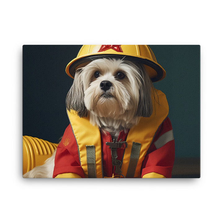 Lhasa Apso Lifeguard Canvas - PosterfyAI.com