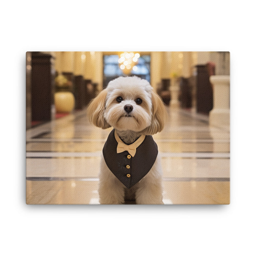 Lhasa Apso Hotel Staff Canvas - PosterfyAI.com