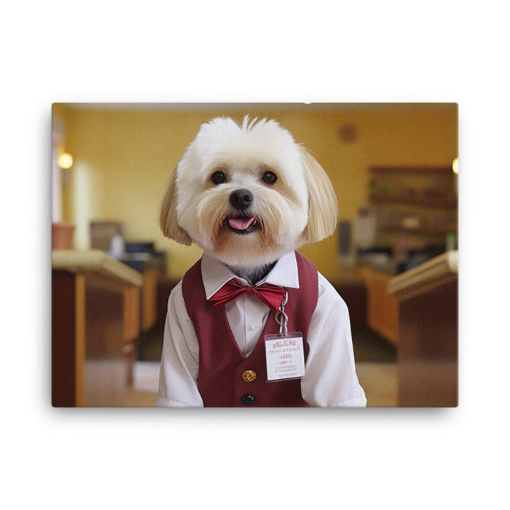 Lhasa Apso Hotel Staff Canvas - PosterfyAI.com