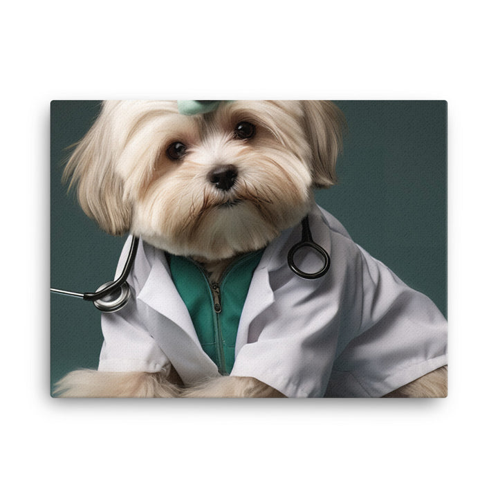 Lhasa Apso Doctor Canvas - PosterfyAI.com