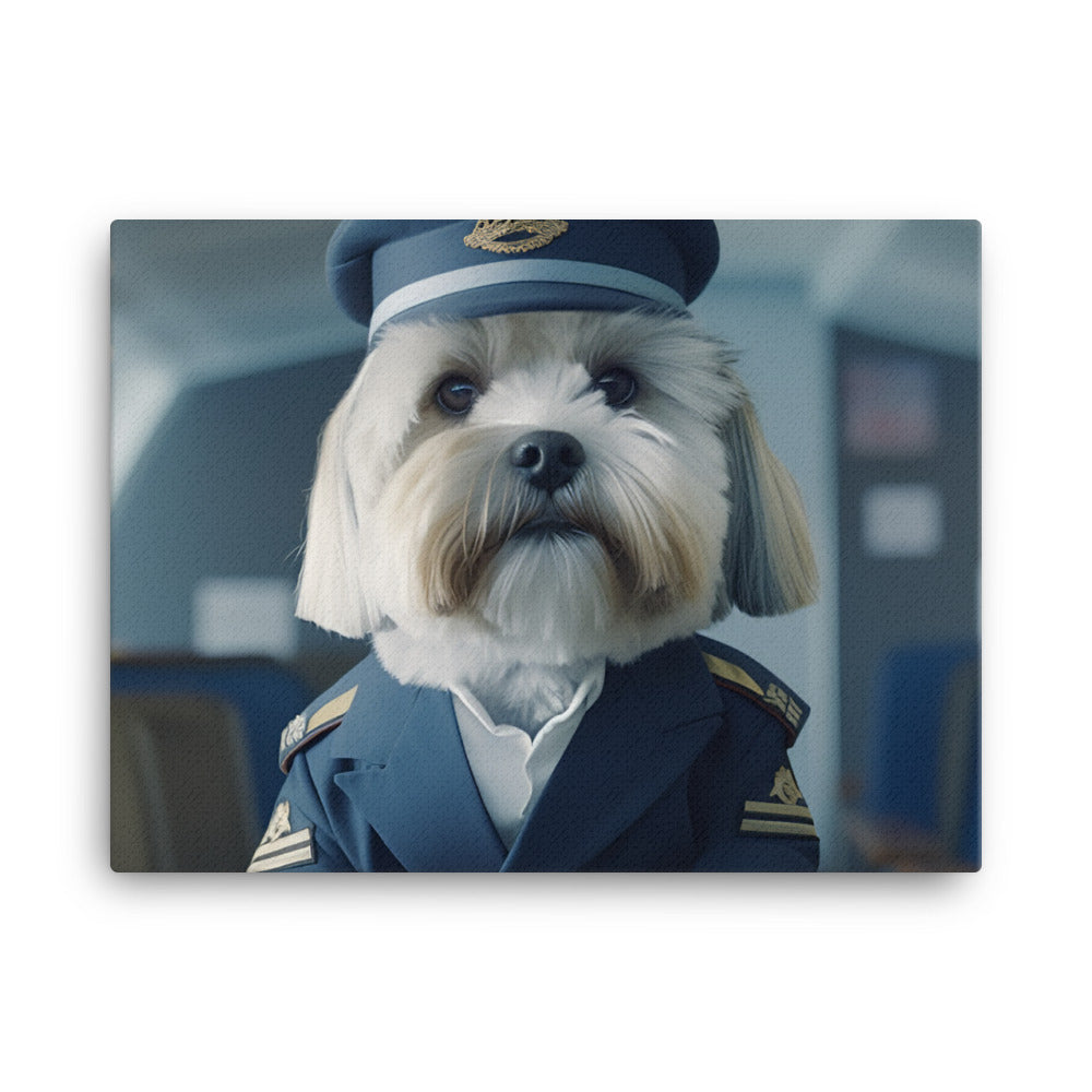 Lhasa Apso Cabin Crew Canvas - PosterfyAI.com
