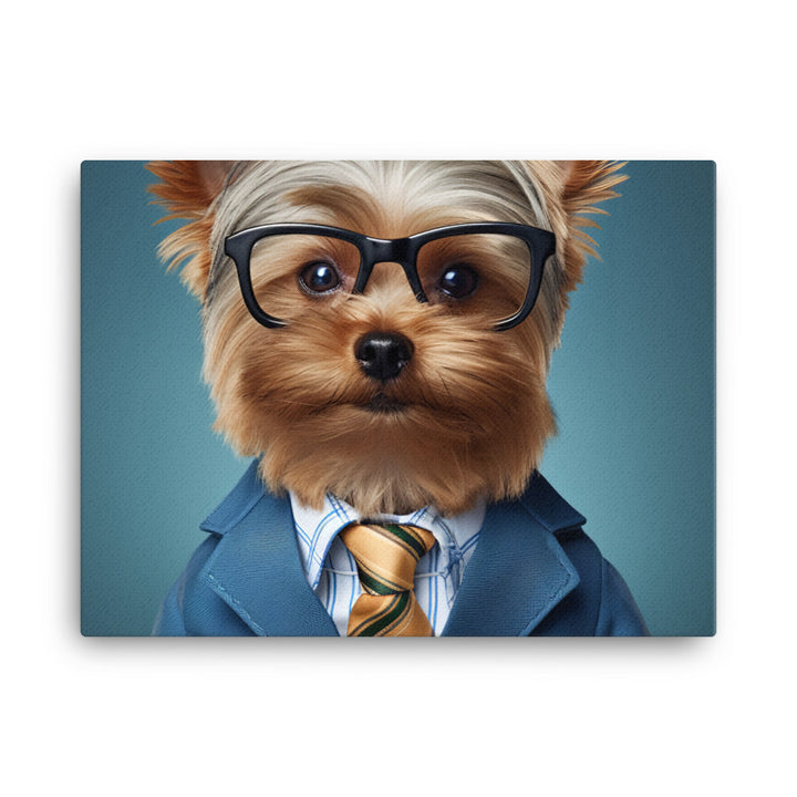 Yorkshire Terrier Sales Consultant Canvas - PosterfyAI.com