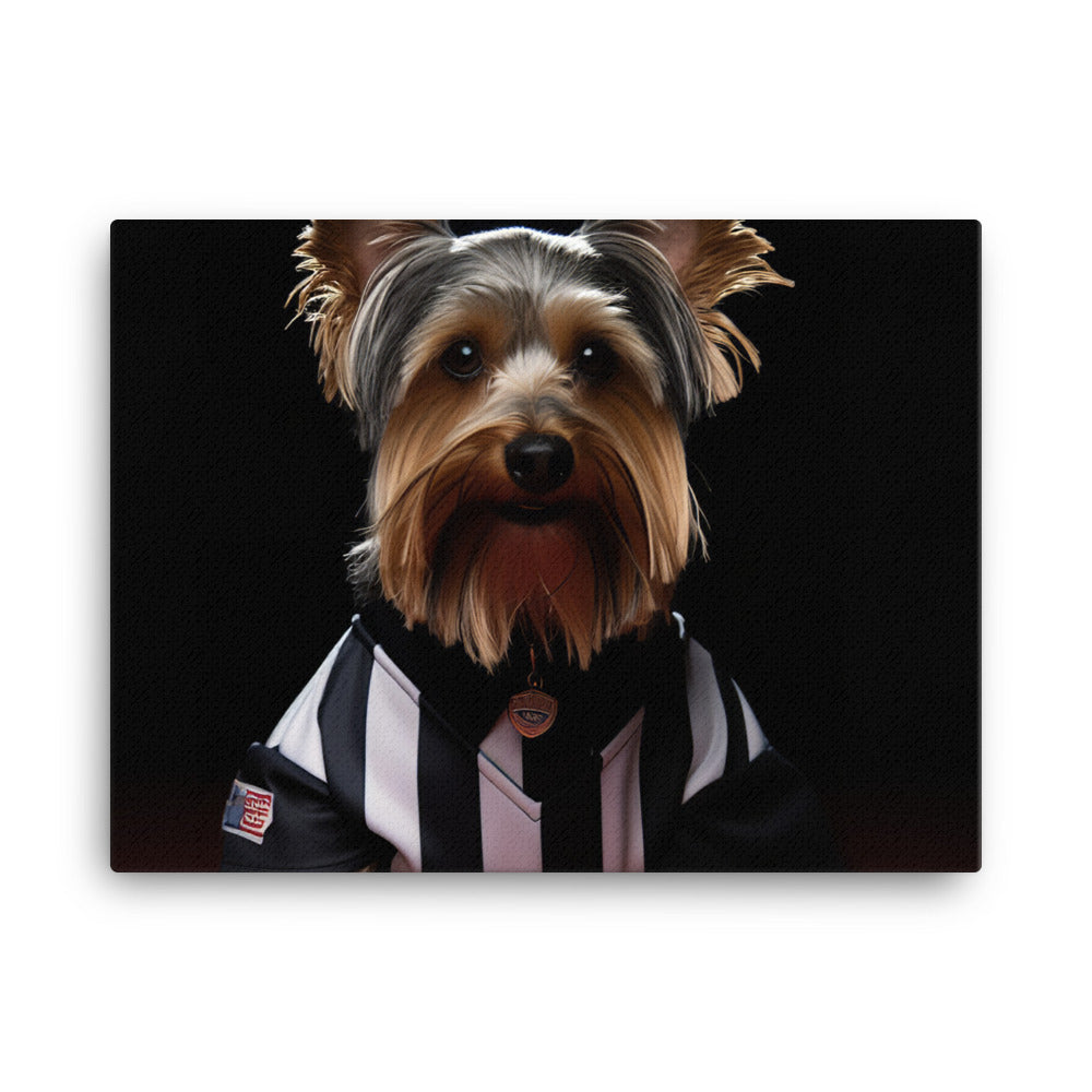 Yorkshire Terrier Referee Canvas - PosterfyAI.com