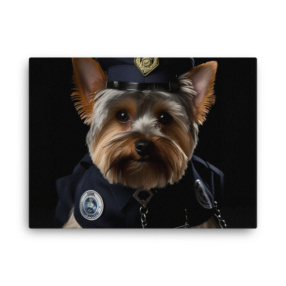 Yorkshire Terrier Prison Officer Canvas - PosterfyAI.com