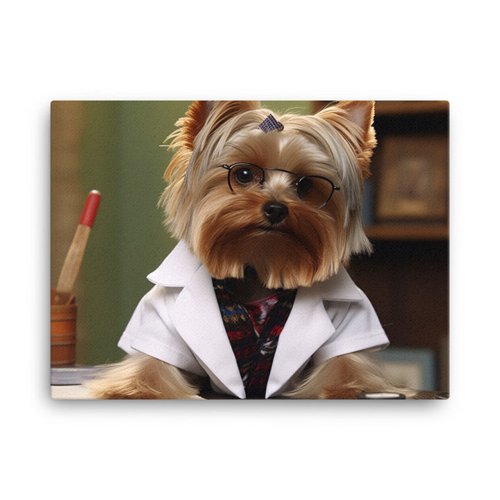 Yorkshire Terrier Pharmacist Canvas - PosterfyAI.com