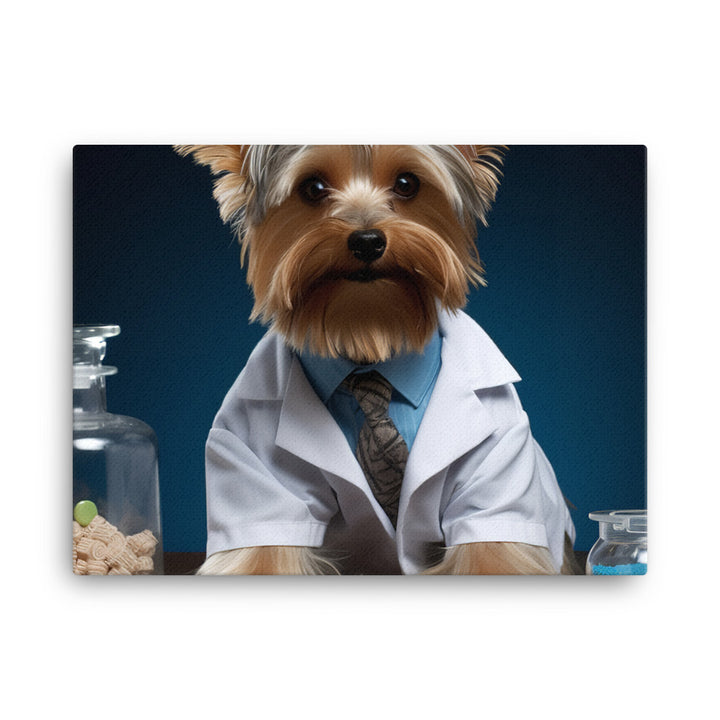 Yorkshire Terrier Pharmacist Canvas - PosterfyAI.com