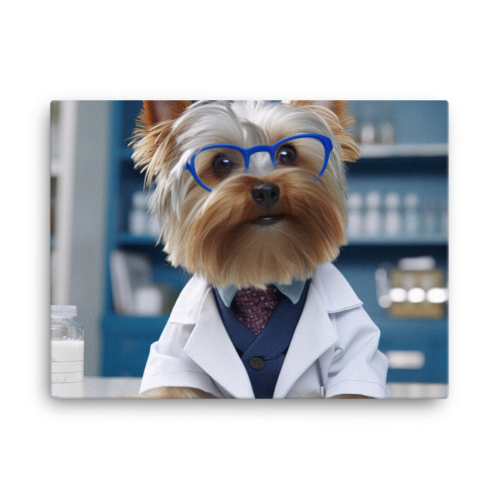 Yorkshire Terrier Pharmacist Canvas - PosterfyAI.com