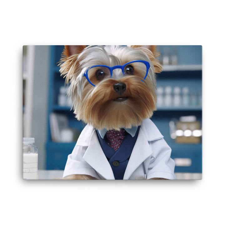 Yorkshire Terrier Pharmacist Canvas - PosterfyAI.com