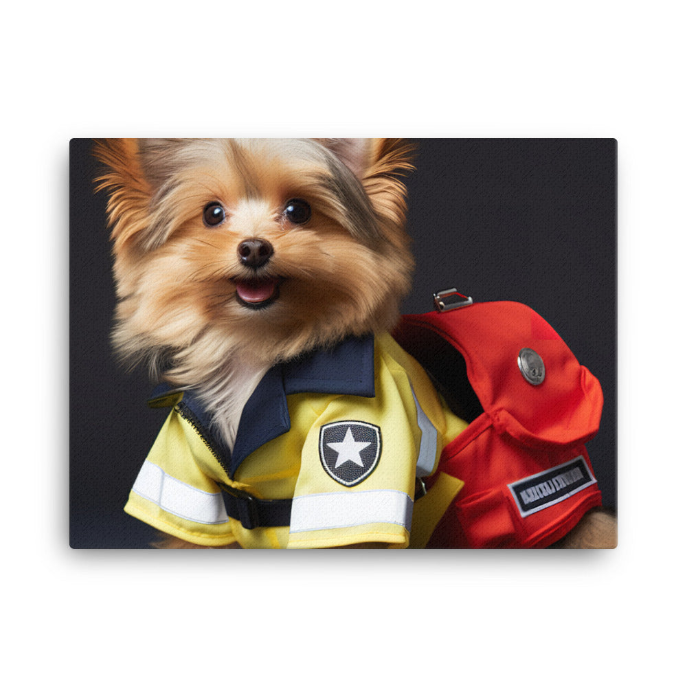 Yorkshire Terrier Paramedic Canvas - PosterfyAI.com