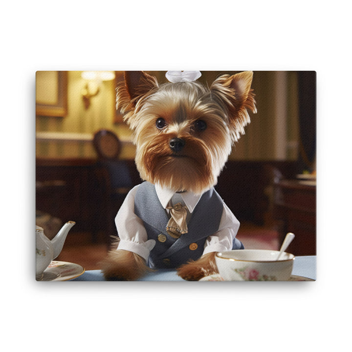 Yorkshire Terrier Hotel Staff Canvas - PosterfyAI.com