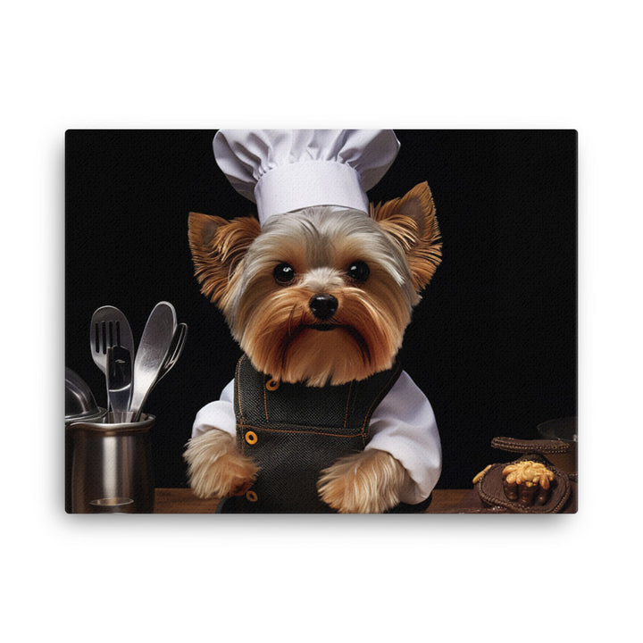 Yorkshire Terrier Chef Canvas - PosterfyAI.com