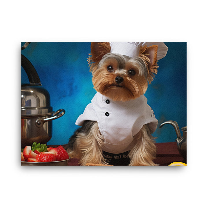Yorkshire Terrier Chef Canvas - PosterfyAI.com