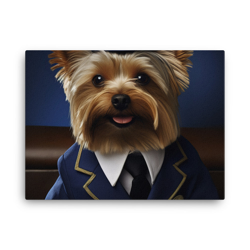 Yorkshire Terrier Cabin Crew Canvas - PosterfyAI.com