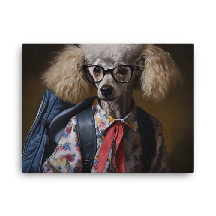 Poodle Student Canvas - PosterfyAI.com