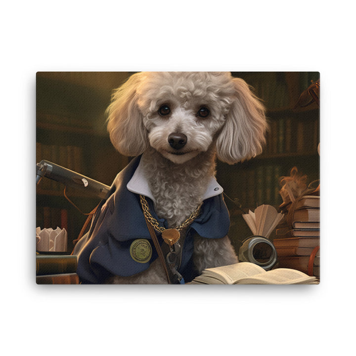 Poodle Student Canvas - PosterfyAI.com