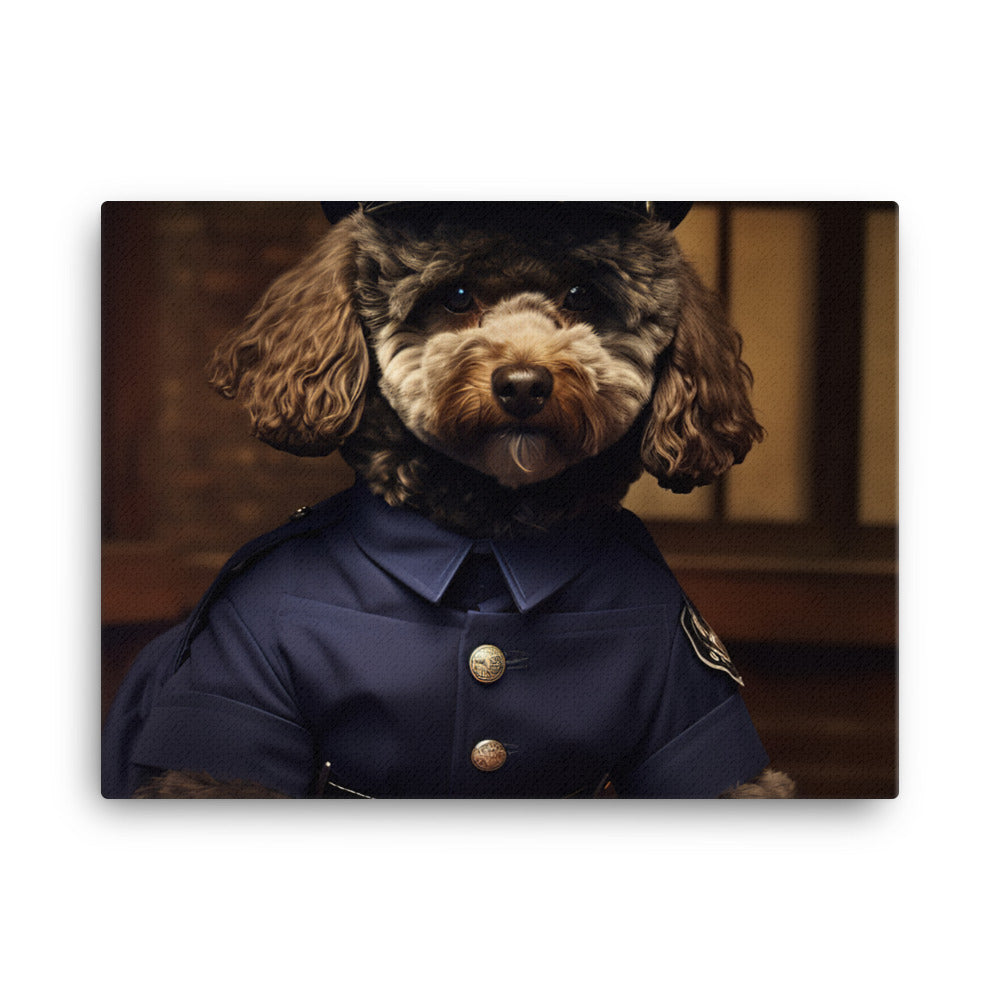 Poodle Prison Officer Canvas - PosterfyAI.com