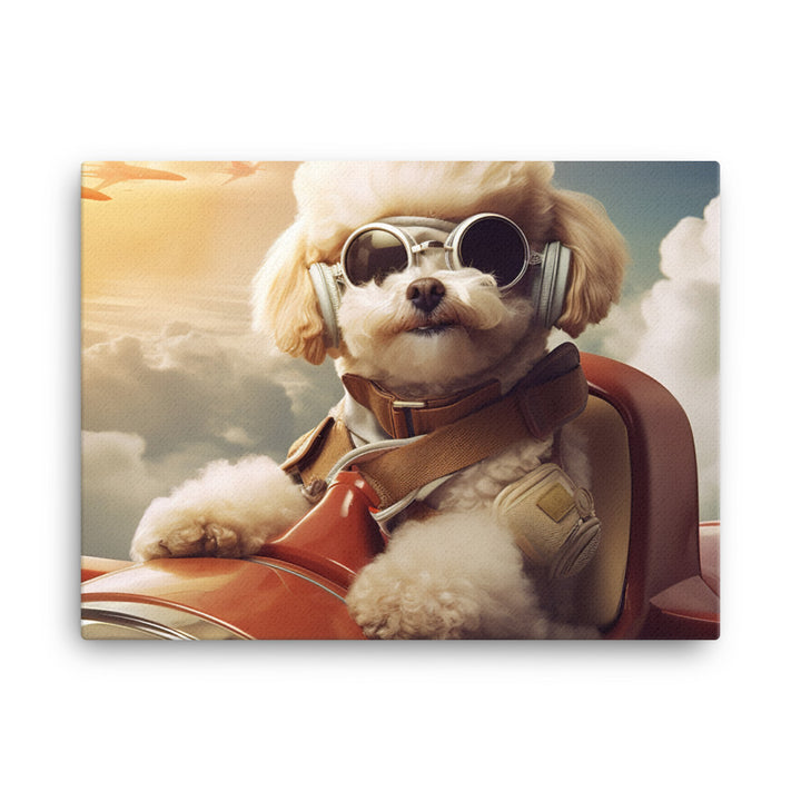 Poodle Pilot Canvas - PosterfyAI.com