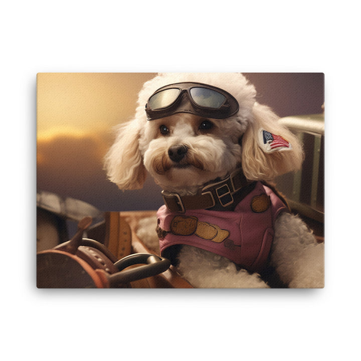 Poodle Pilot Canvas - PosterfyAI.com