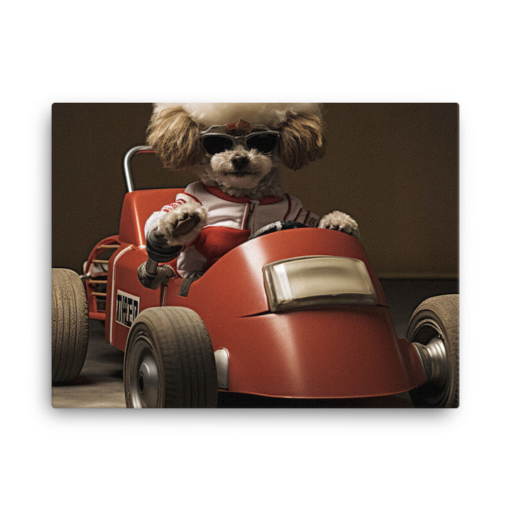 Poodle Motorsport Athlete Canvas - PosterfyAI.com