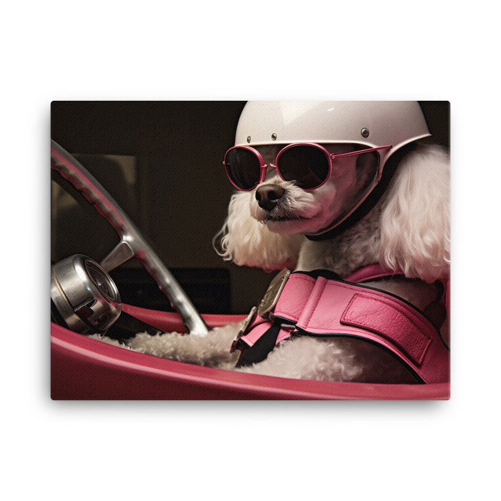 Poodle Motorsport Athlete Canvas - PosterfyAI.com