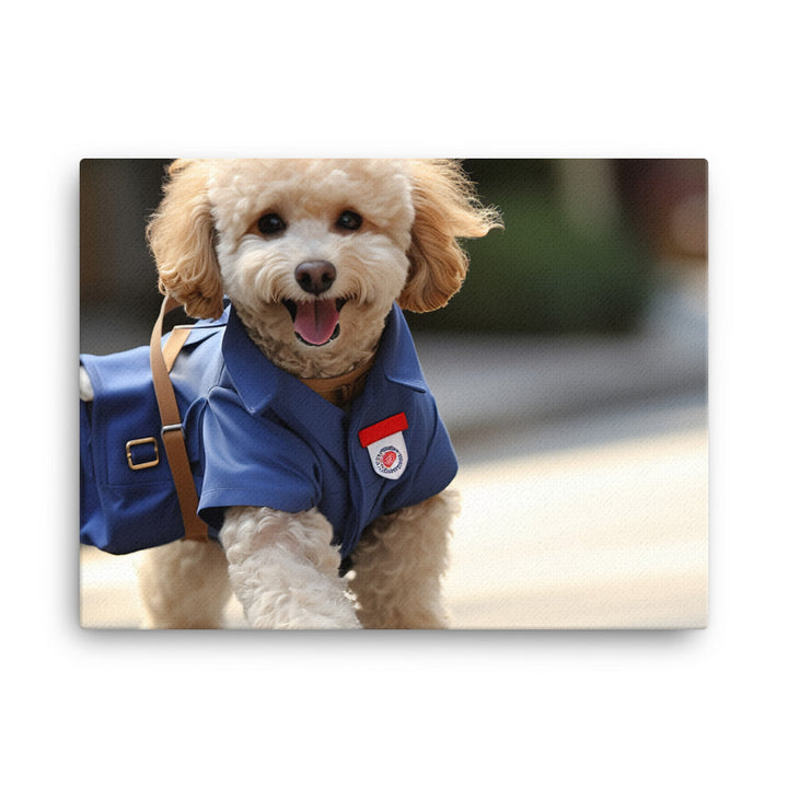 Poodle Mail Carrier Canvas - PosterfyAI.com