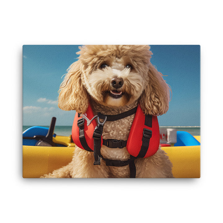 Poodle Lifeguard Canvas - PosterfyAI.com