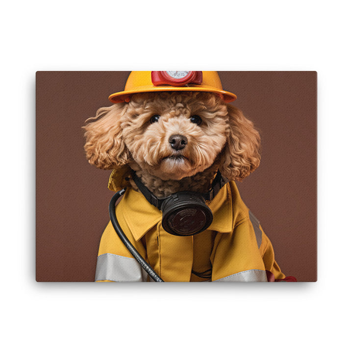 Poodle Firefighter Canvas - PosterfyAI.com