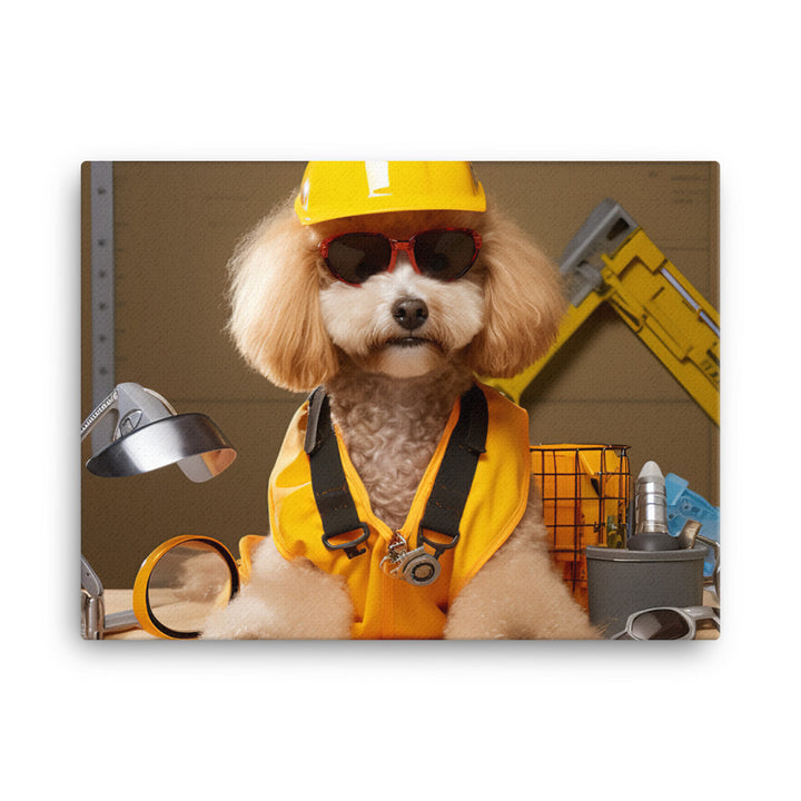 Poodle Contractor Canvas - PosterfyAI.com